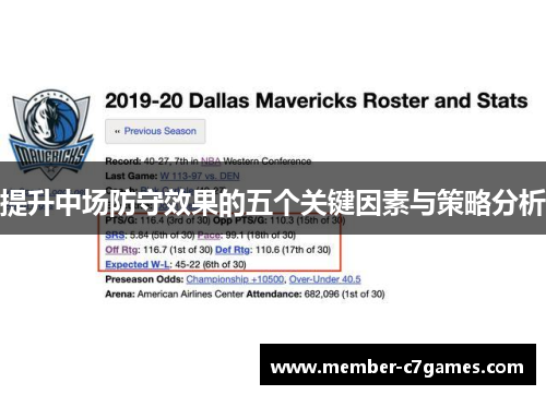 提升中场防守效果的五个关键因素与策略分析